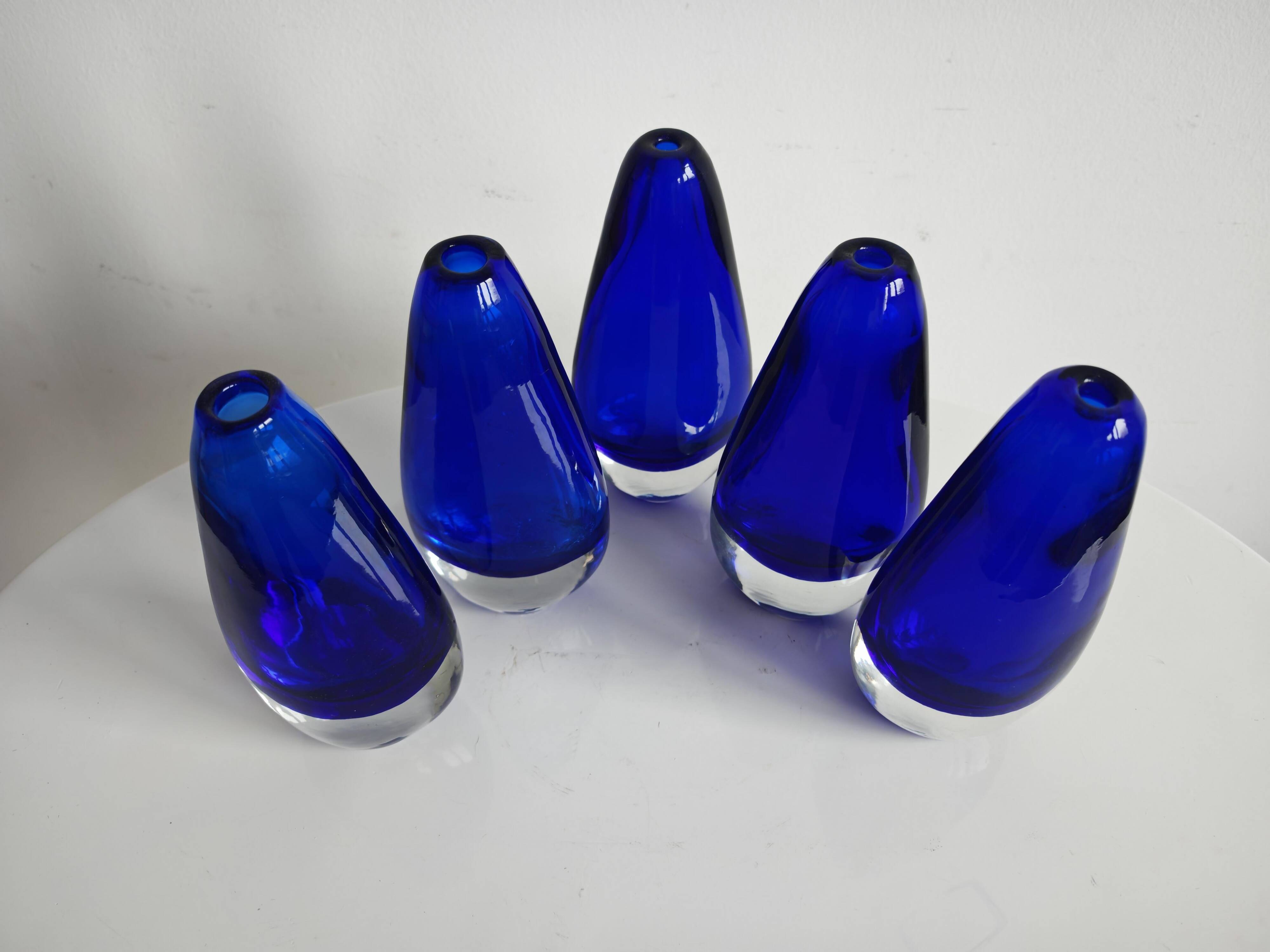 Murano glass vase Sommerso Mid Century Modern 1970s