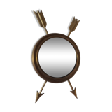 Curved brass witch's mirror