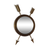 Miroir bombé de sorcière en laiton