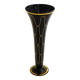Black cornet vase with graphic decoration, 1950s