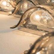 Set of 8 composable LP26 wall lamps by Carlo Nason for Mazzega-  Italy 1970