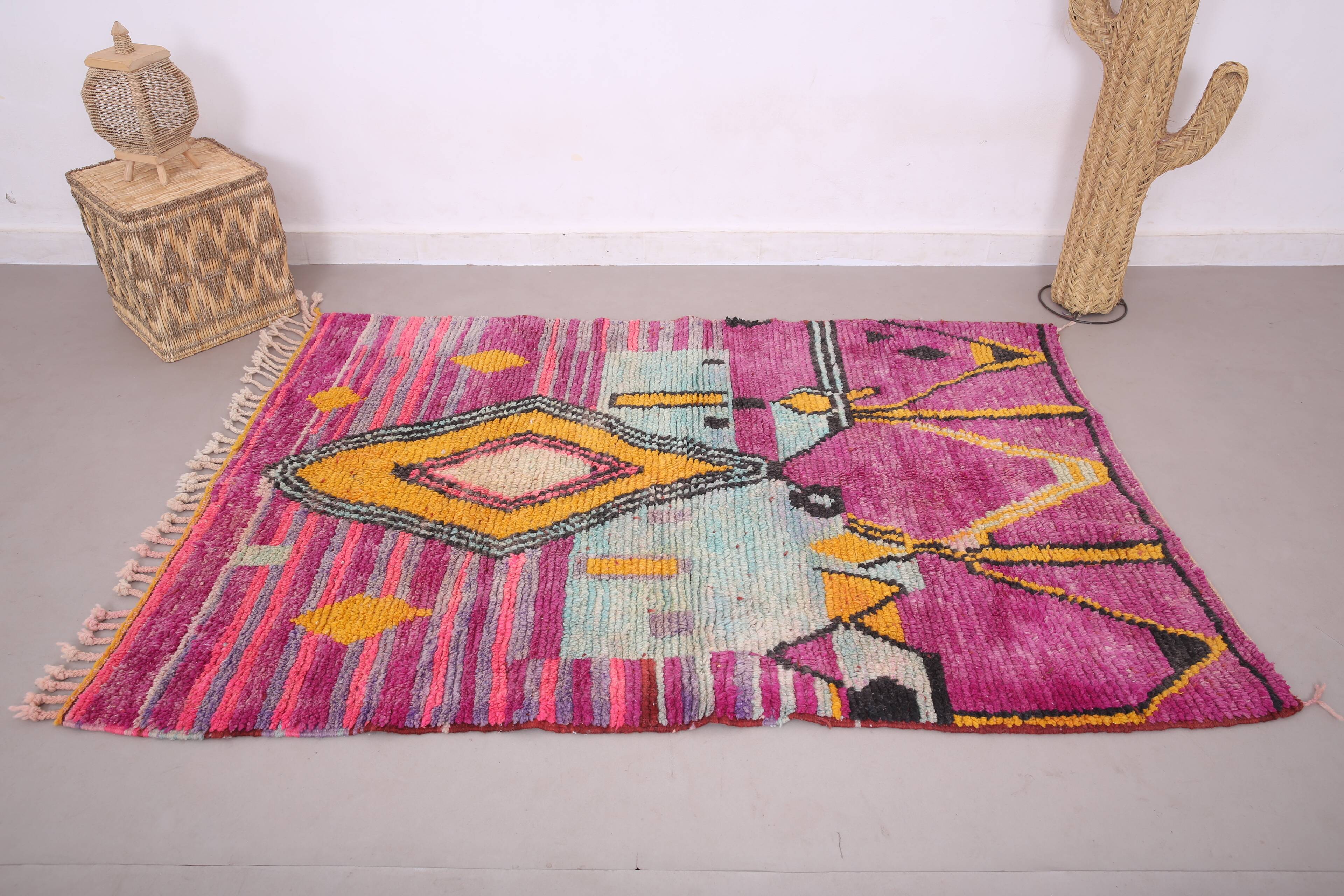 Colorful Contemporary Moroccan rug 134 x 197 cm - Authentic Boujaad Rug