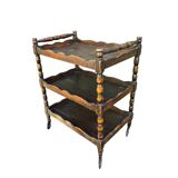 Old wooden serving trolley