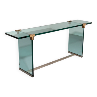 Table d'appoint Peter Ghyzcy Modèle T30 en verre massif 1960