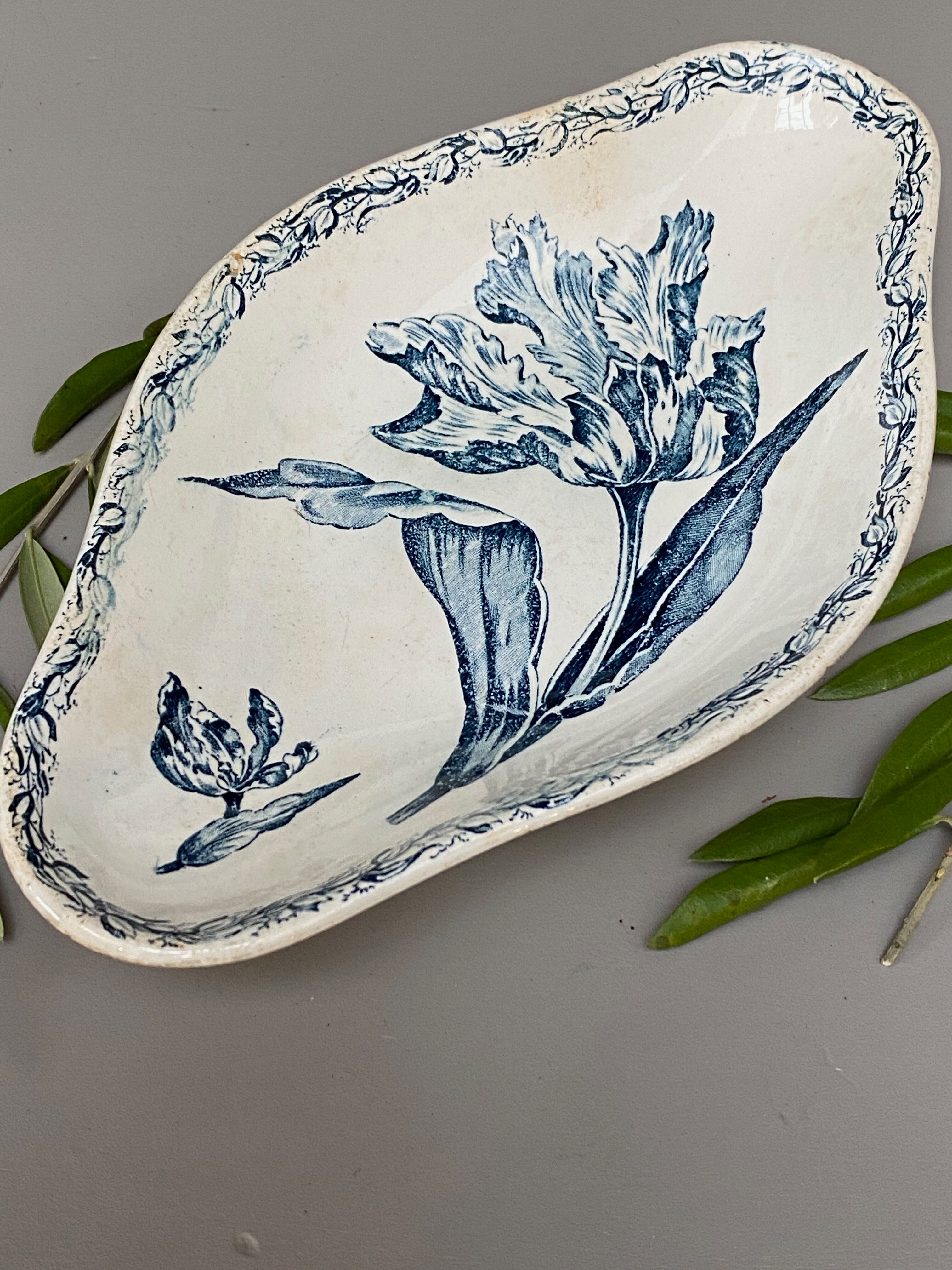 Old earthenware dish kg luneville