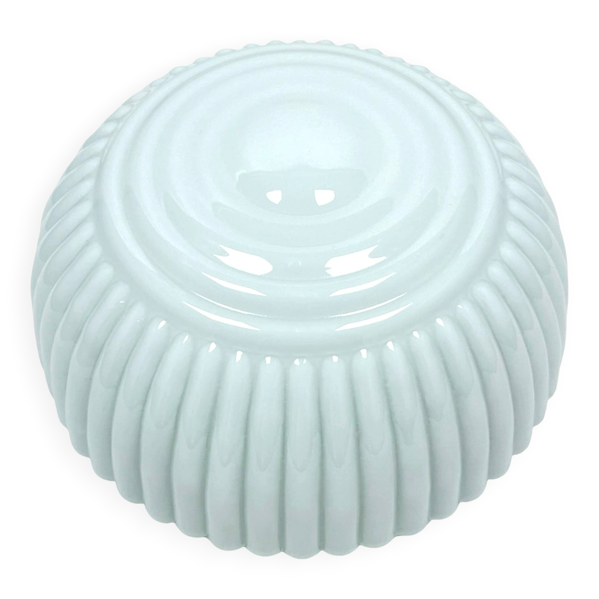Art Deco ribbed ceiling lamp Polam Wilkasy, Poland, 1970s.