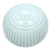 Plafonnier Art Déco en verre strié Polam Wilkasy, Pologne, années 1970