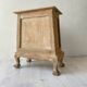 Balinese bedside table in solid carved and limed wood