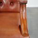 Height-adjustable leather English-style chesterfield office chair