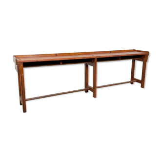 Large industrial wooden console table
