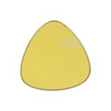 Seventies yellow triangular plant table design formica copper conical