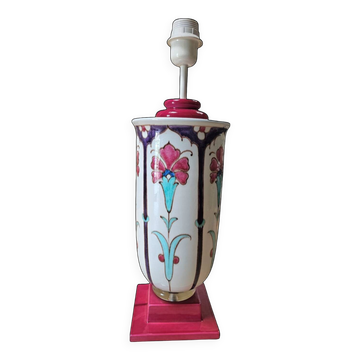 Lampe de table en céramique années 1980 Bitossi / lampe vase / marquée
