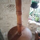 1940s turned wood floor lamp