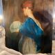 Huile sur toile portrait de femme