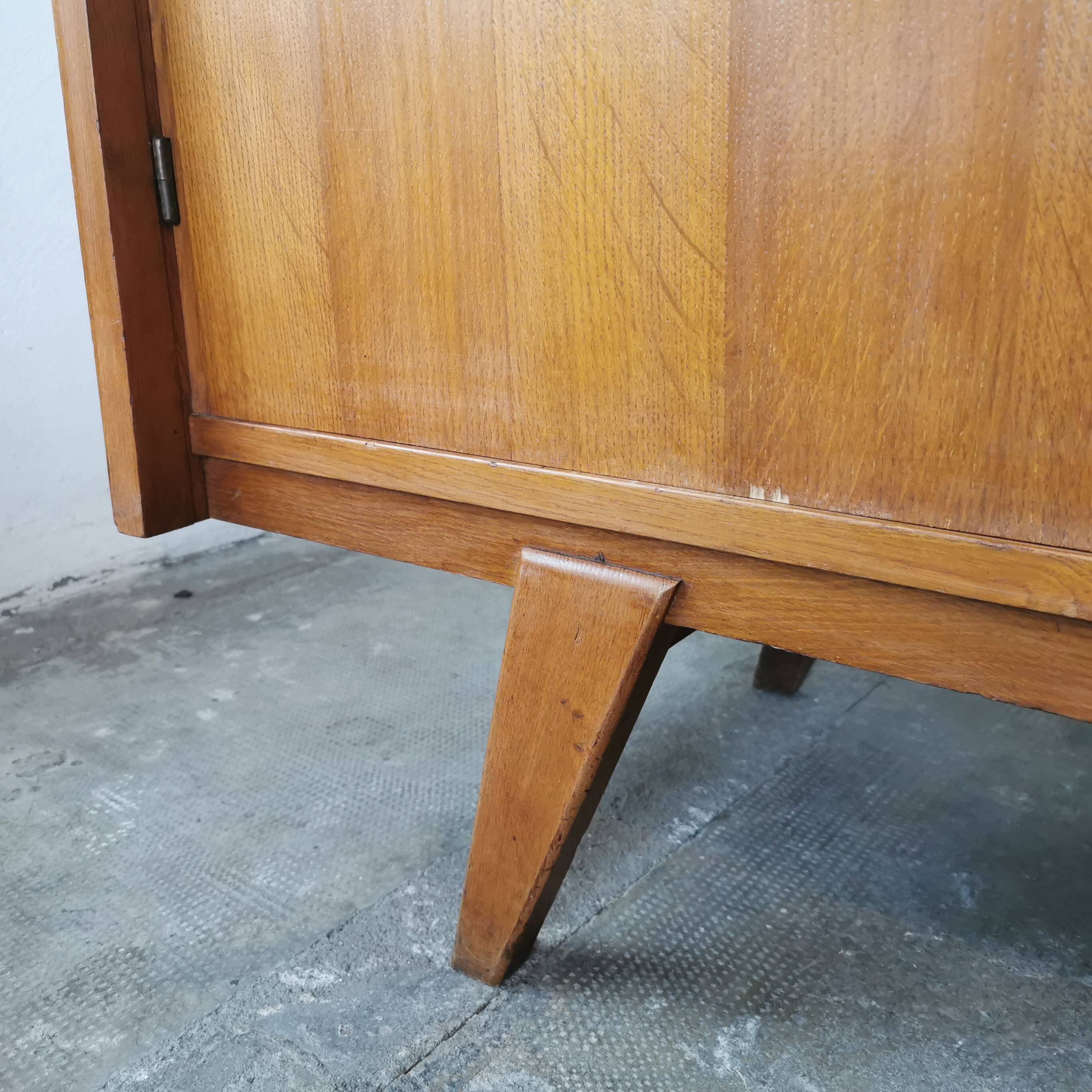 Large vintage sideboard 1950 compass feet