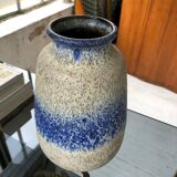 Vase Scheurich bleu moucheté