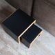 Side table black wooden trundles, 80s
