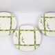 Set of 12 "bamboo" dessert plates