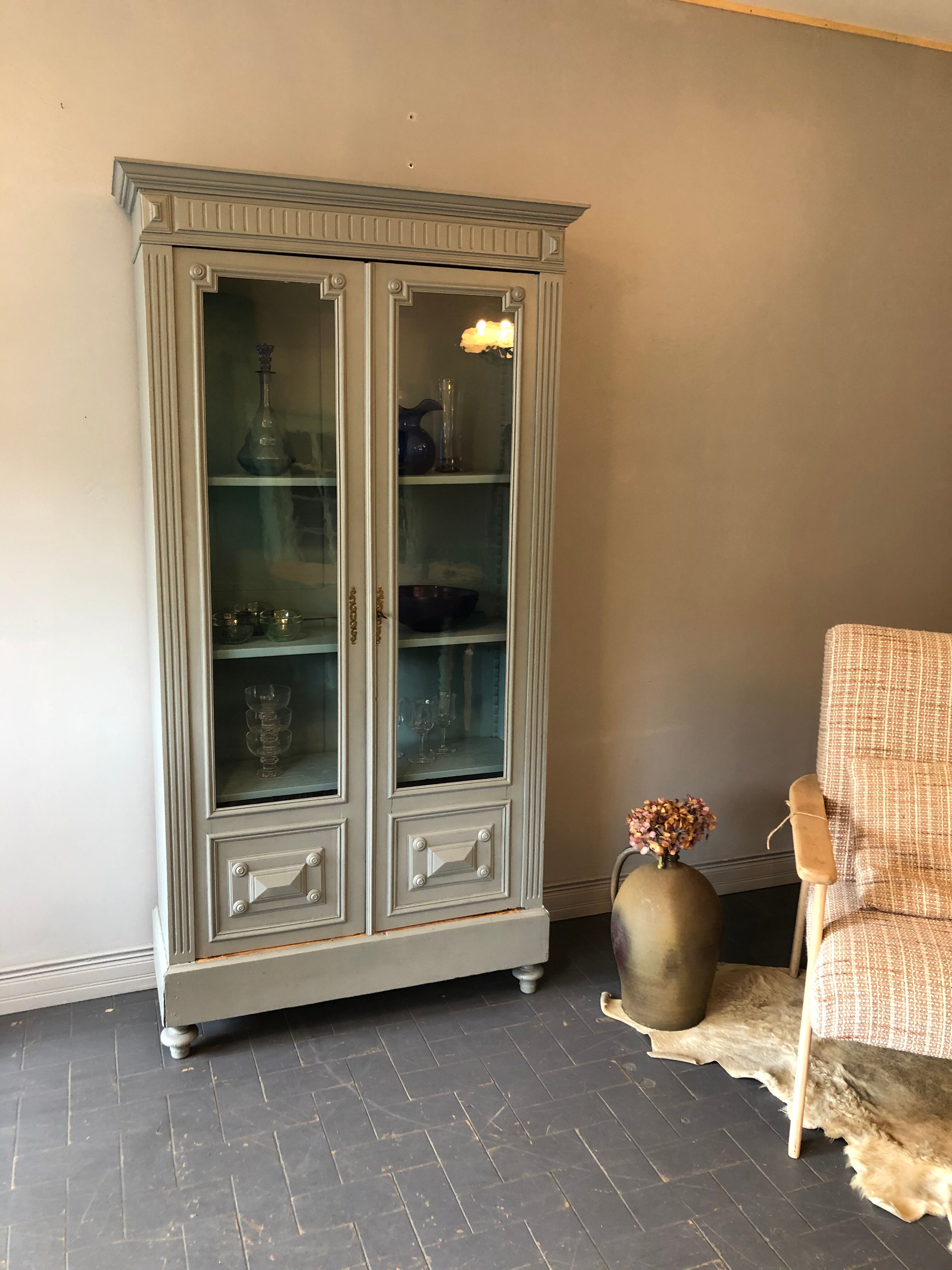 Late 19th century glass cabinet
