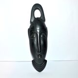 African ebony mask - Bearded head sculpture ETHNIC AFRICA 22.5x7