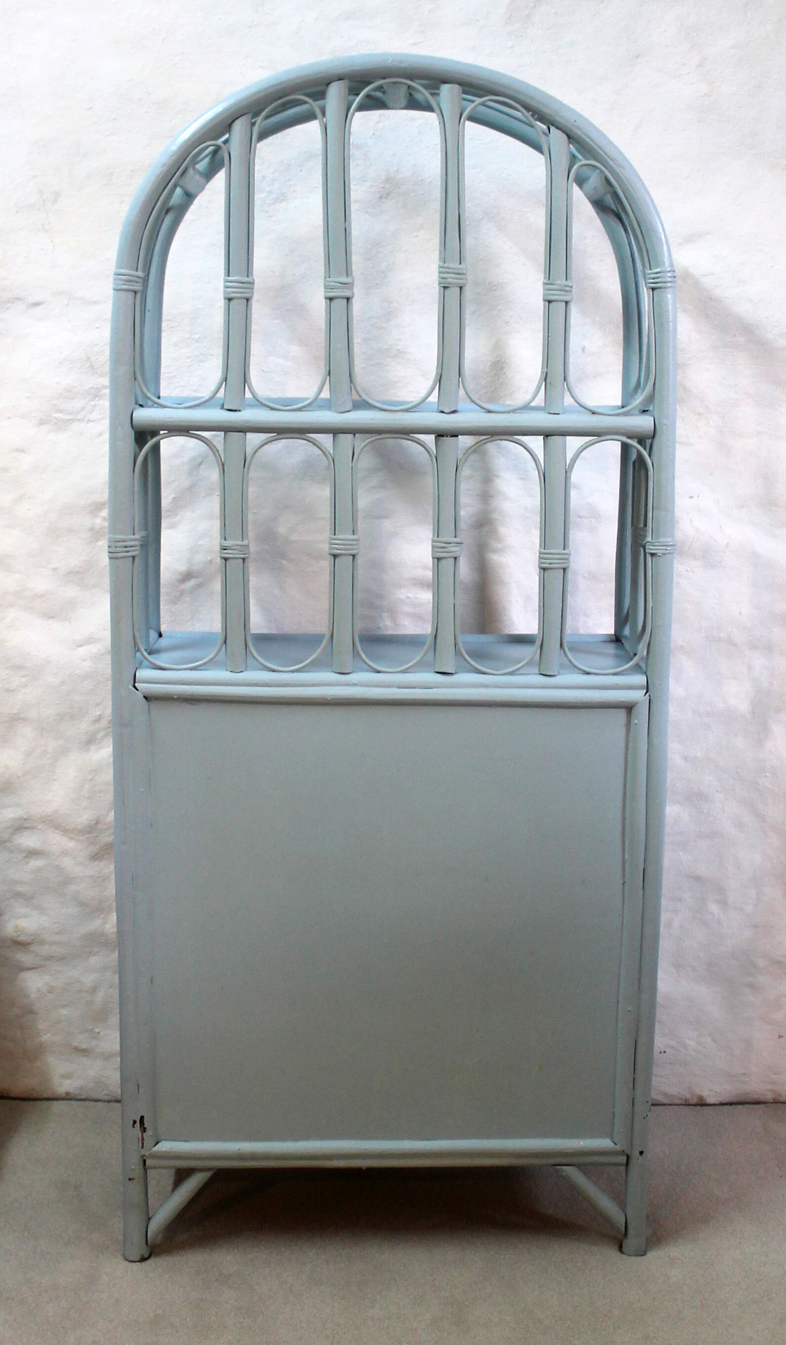 Blue bamboo shelf