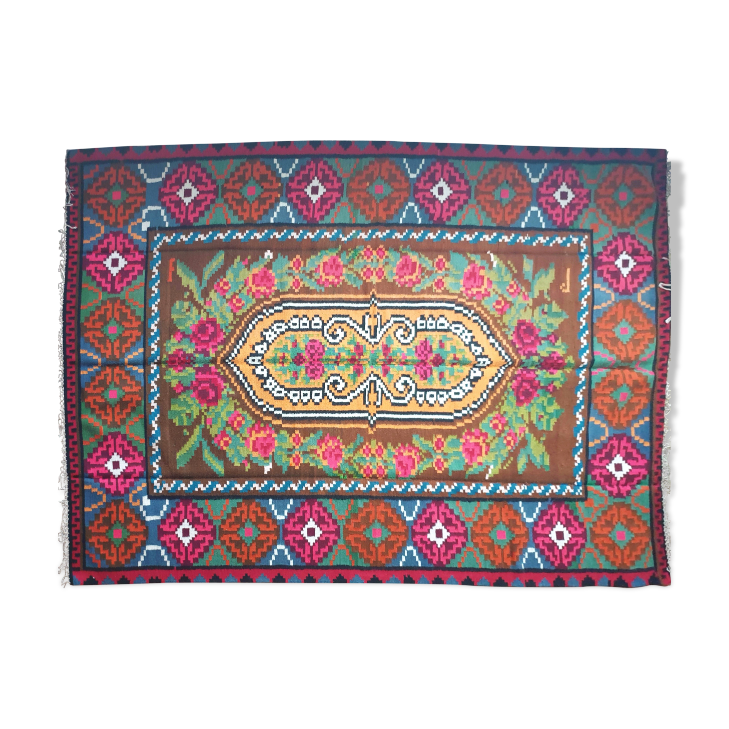 Large superb Romanian rug 316X182 cm with amazing bohemian floral design