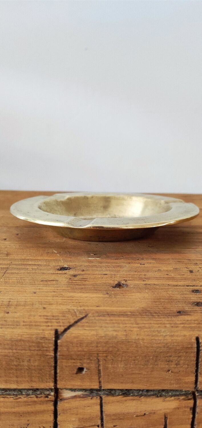 Ashtray in solid brass signed Collini