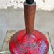 Ceramic lamp and teak by Krosselbach 1970
