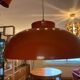 Red lacquered metal chandelier
