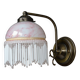 Opaline wall light with ceramic and glass pendants