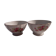 2 old earthenware bowls Hamage North pattern roses diam 15 cm H 8.5 cm
