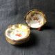 Five Antique Limoges Porcelain Berry Plates: Hand-Painted Gilbert, Gilded