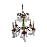 Bohemian crystal chandelier, 6 lights