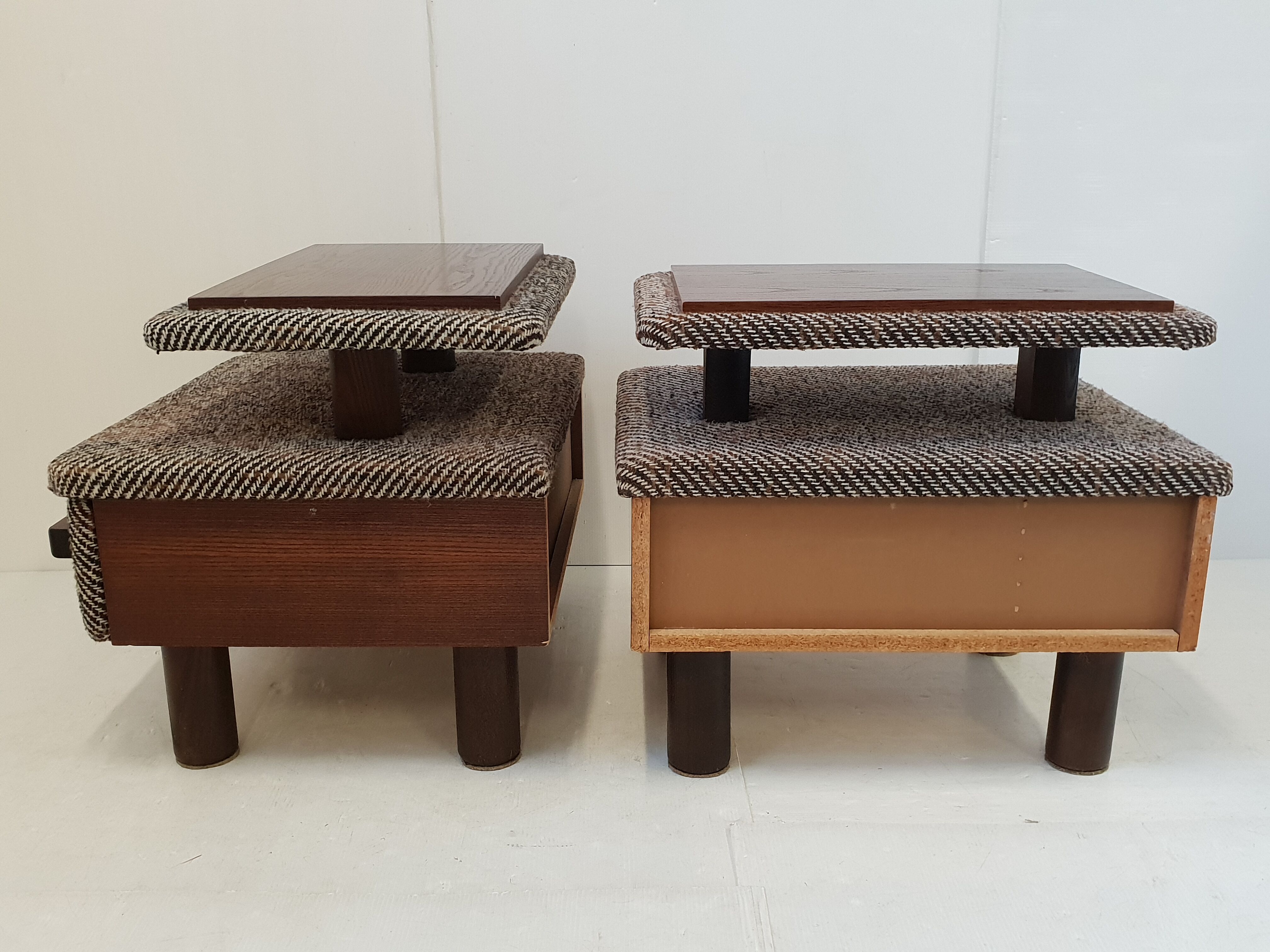 Pair of vintage 1960s bedside tables