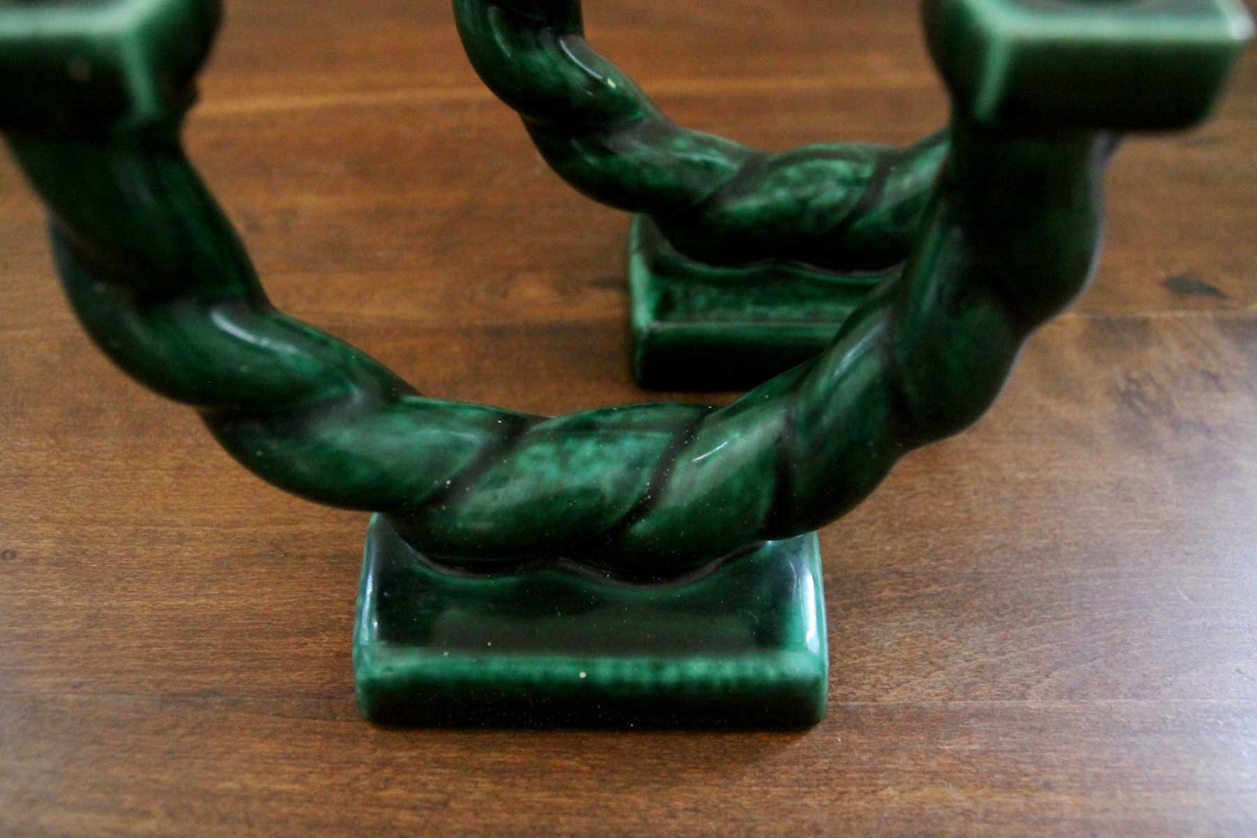 Pair of vintage lonchamp candlesticks