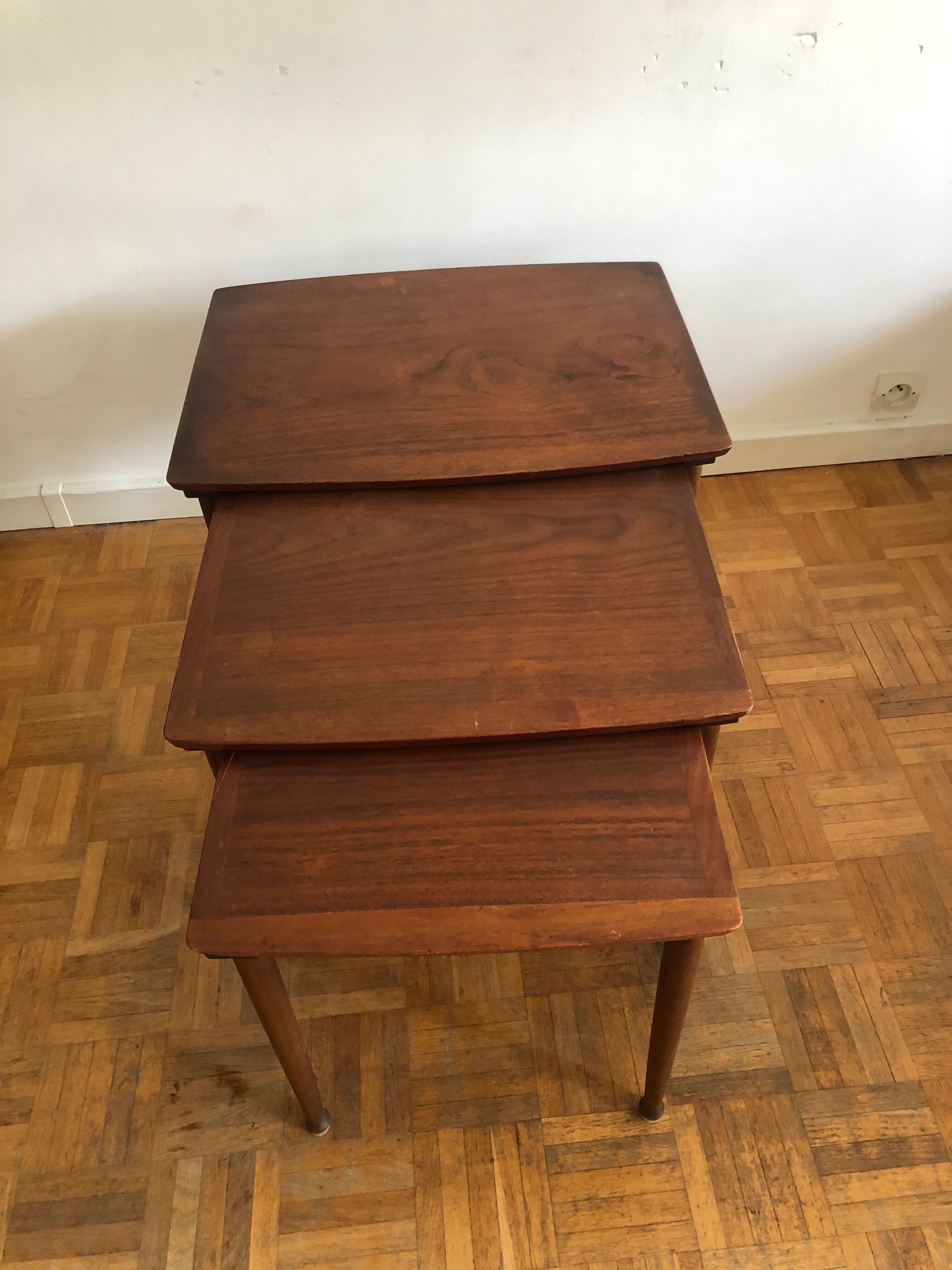 Scandinavian nesting tables Mobelintarsia