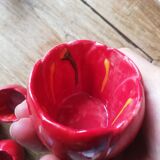 Set of 4 red tulip bowls from Villeroy & Boch
