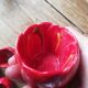 Set of 4 red tulip bowls by Villeroy & Boch.