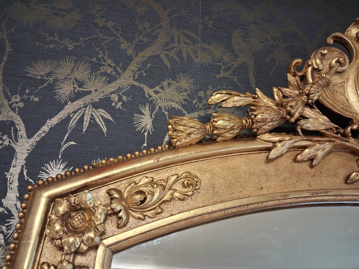 19th-century mirror 216 x 112