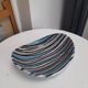 Italian ceramic plate striped 1950s