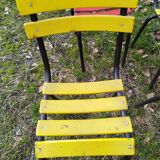 Vintage bistro metal chairs
