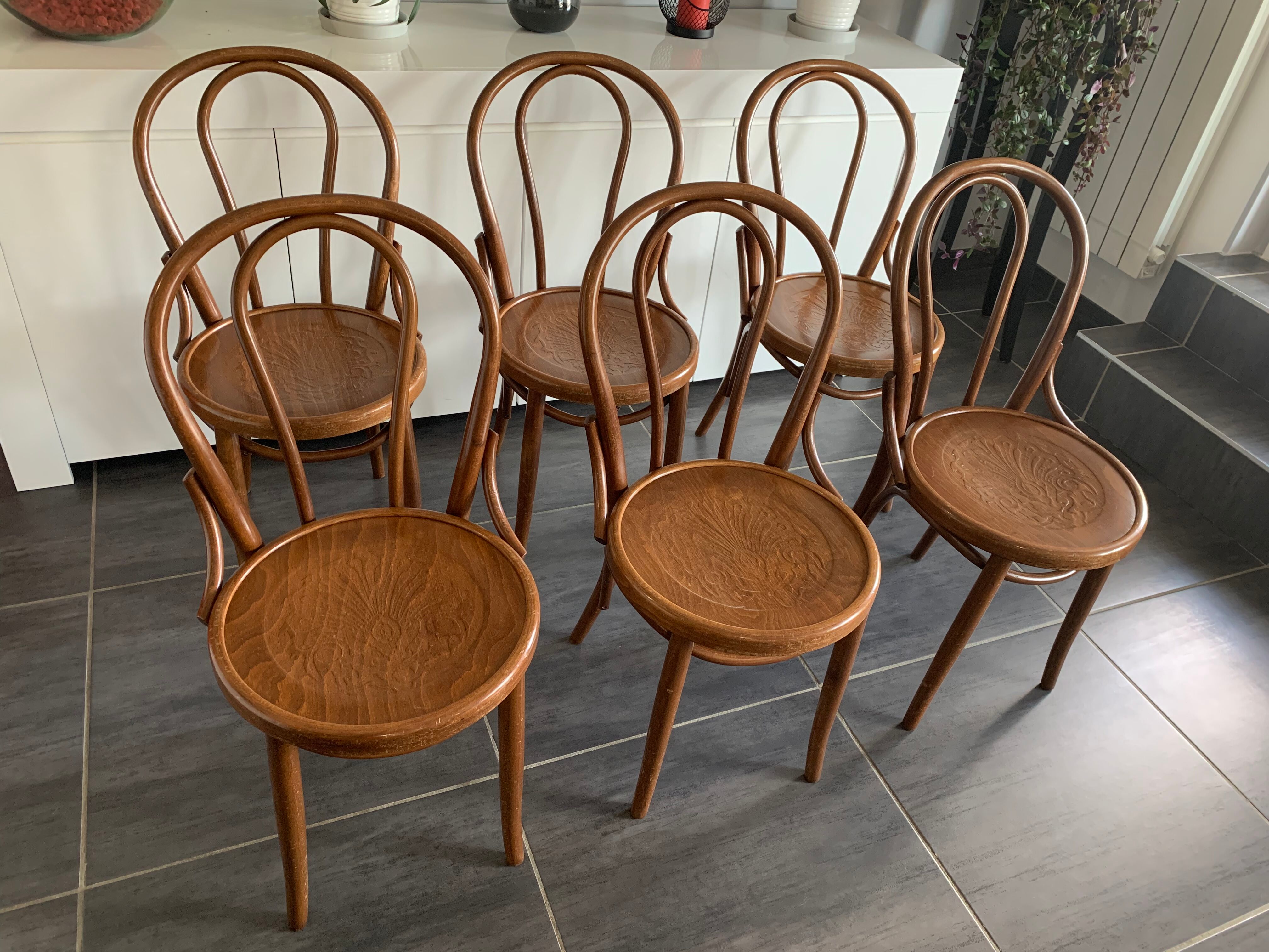 Series of 6 bistro chairs