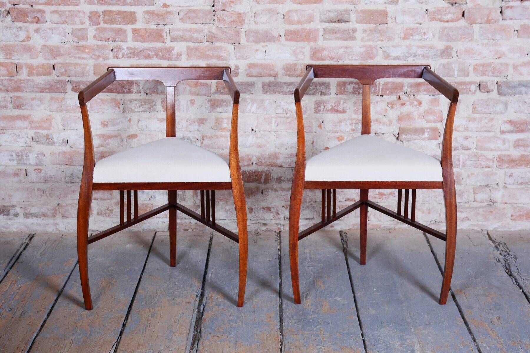 Czech Art Deco Dining Table and Chairs by J. Kotěra for Josef Motka - Litovel, 1900s, Set of 4