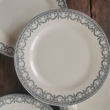 Serving of 6 plates in iron earth, Salins