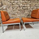 Pair of vintage low chairs 1970"
