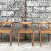Series of 3 armchairs 1980