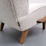 1930 Jindrich Halabala Bentwood Armchair in Ivory Premium Buckle