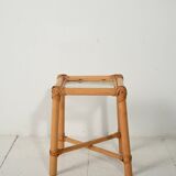 Bamboo Plant Stand with Frosted Glass