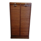 Double curtain cabinet