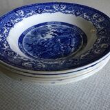 Assiettes creuses en faïence Sarreguemines modèle Yeddo